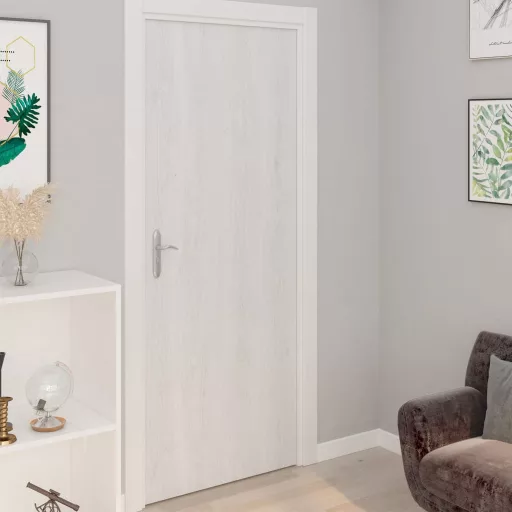 2 db fehér faszínű öntapadó PVC ajtófólia 500 x 90 cm