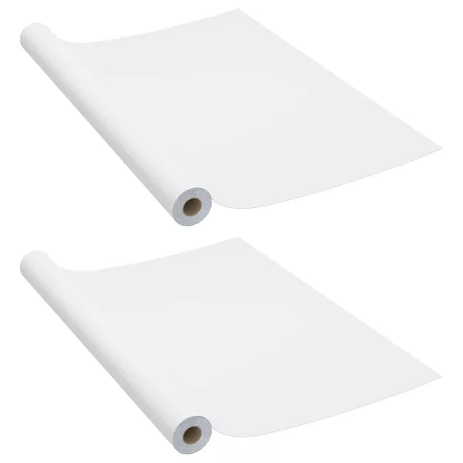 2 db fehér öntapadó PVC ajtófólia 500 x 90 cm