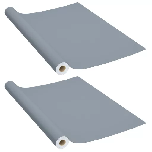 2 db szürke öntapadó PVC ajtófólia 500 x 90 cm
