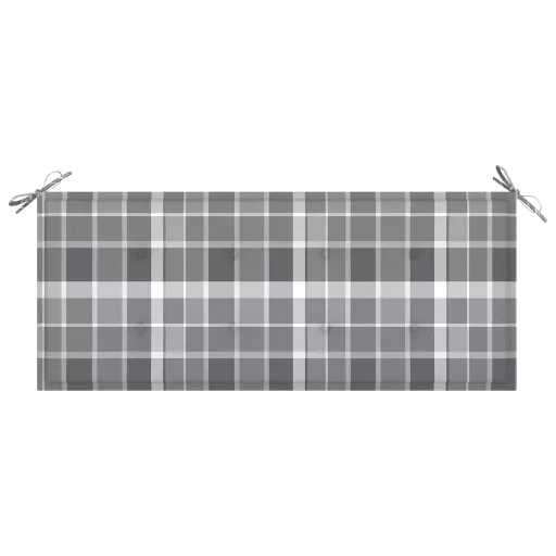 2 személyes tömör eukaliptuszfa kerti pad párnával 120 cm