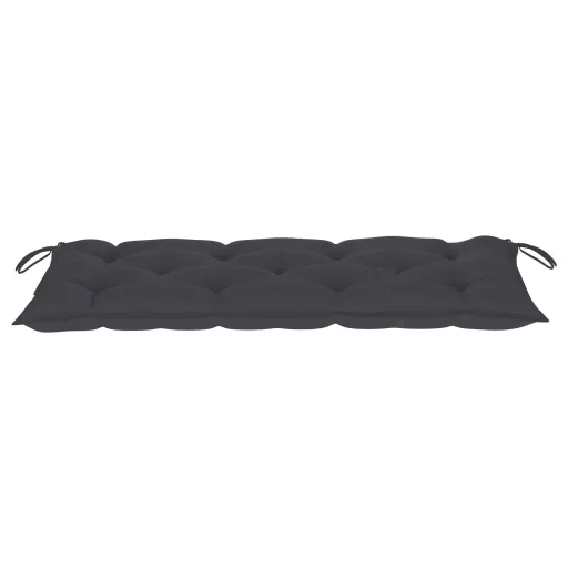 2 személyes tömör eukaliptuszfa kerti pad párnával 120 cm
