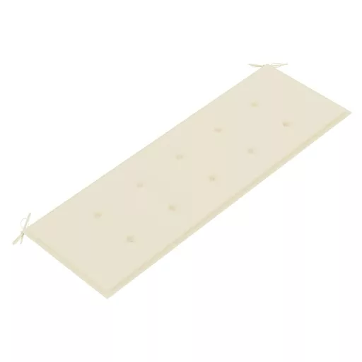3 személyes tömör eukaliptuszfa kerti pad párnával 150 cm