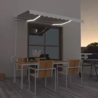   Krémszínű automata szélérzékelős és LED-es napellenző 300x250cm