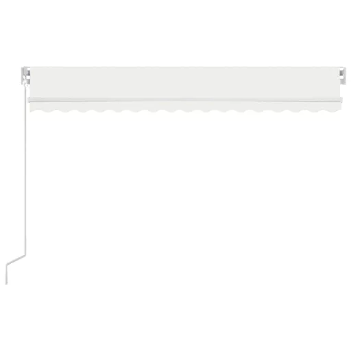 Krémszínű kézzel kihúzható LED-es napellenző 400 x 350 cm