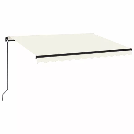 Krémszínű kézzel kihúzható napellenző 350 x 250 cm