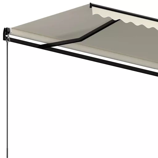 Krémszínű kézzel kihúzható napellenző 350 x 250 cm