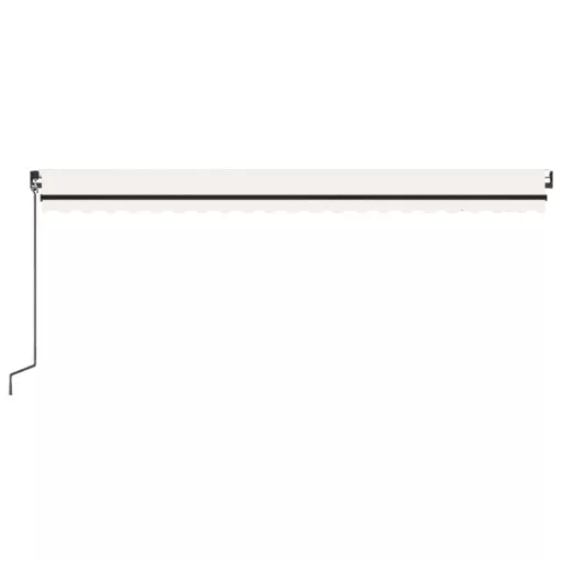 Krémszínű automata szélérzékelős és LED-es napellenző 500x300cm