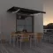 Antracitszürke kézzel kihúzható LED-es napellenző 400 x 350 cm