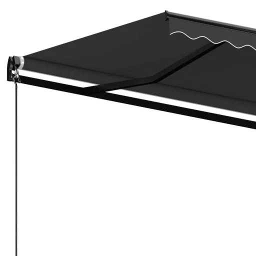 Antracitszürke kézzel kihúzható napellenző 450 x 350 cm