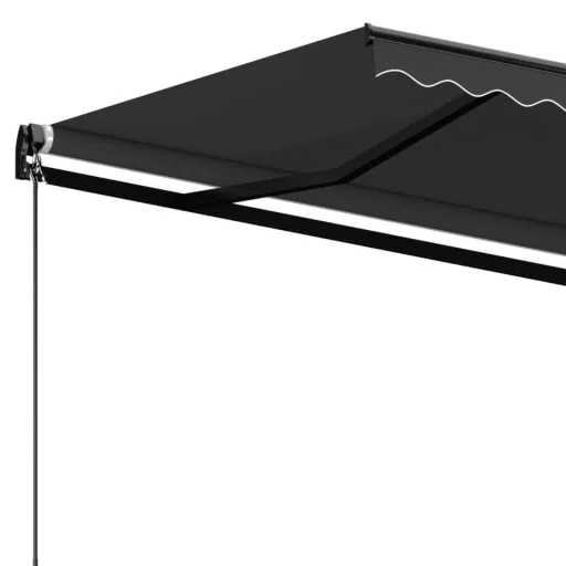 Antracitszürke kézzel kihúzható napellenző 500 x 350 cm