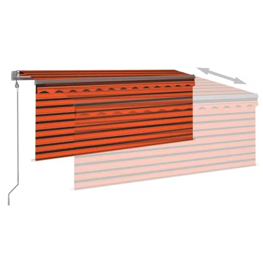 Narancssárga-barna automata napellenző redőnnyel 3 x 2,5 m
