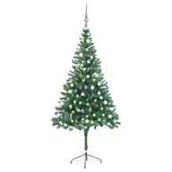   Megvilágított műkarácsonyfa 564 ággal gömb szettel 180 cm