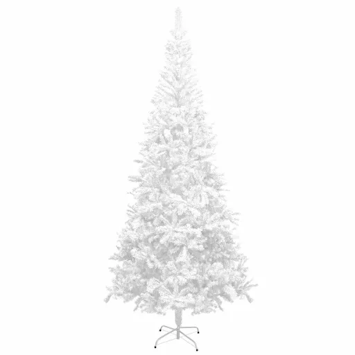 Fehér megvilágított műkarácsonyfa gömb szettel 240 cm L