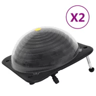   2 db HDPE és alumínium napelemes medencefűtő 75 x 75 x 36 cm