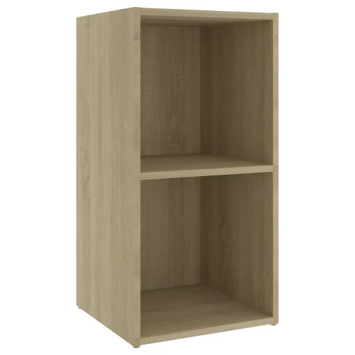 2 db sonoma tölgy színű szerelt fa TV-szekrény 72x35x36,5 cm