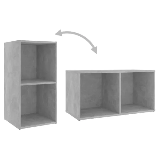 2 db betonszürke szerelt fa TV-szekrény 72 x 35 x 36,5 cm