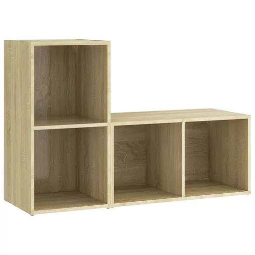 2 db sonoma tölgy színű szerelt fa TV-szekrény 72x35x36,5 cm