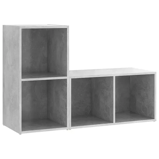 2 db betonszürke szerelt fa TV-szekrény 72 x 35 x 36,5 cm