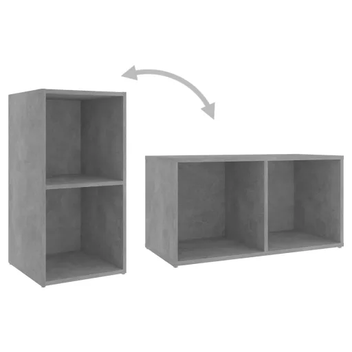 2 db betonszürke szerelt fa TV-szekrény 72 x 35 x 36,5 cm