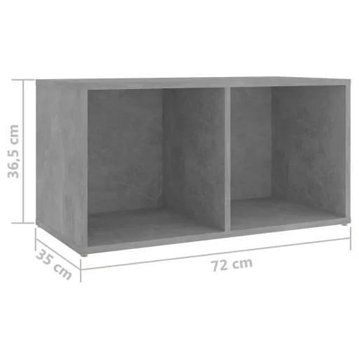 2 db betonszürke szerelt fa TV-szekrény 72 x 35 x 36,5 cm