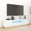 Fehér TV-szekrény LED-lámpákkal 180 x 35 x 40 cm
