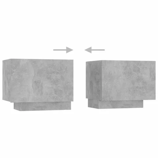 Betonszürke TV-szekrény LED-lámpákkal 180 x 35 x 40 cm