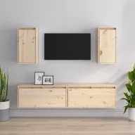 4 darab tömör fenyőfa TV-szekrény