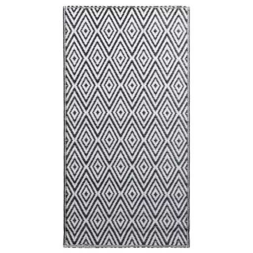 Fekete-fehér ARAKIL PP kültéri szőnyeg 160 x 230 cm