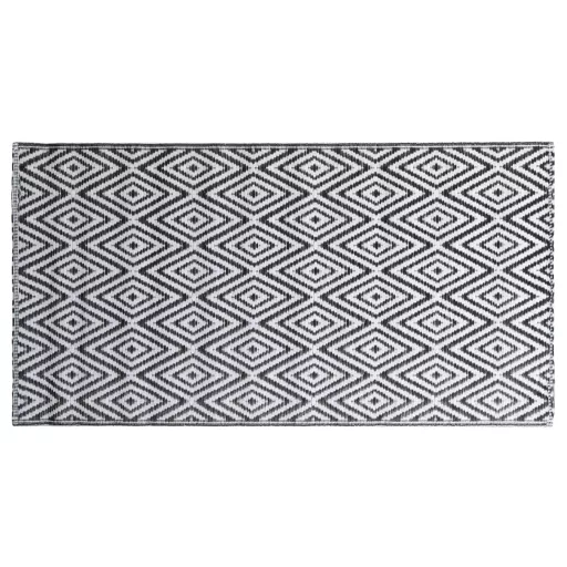 Fekete-fehér ARAKIL PP kültéri szőnyeg 160 x 230 cm