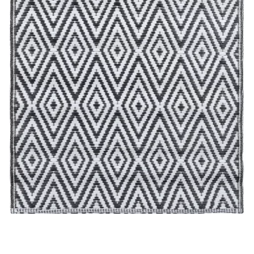 Fekete-fehér ARAKIL PP kültéri szőnyeg 160 x 230 cm