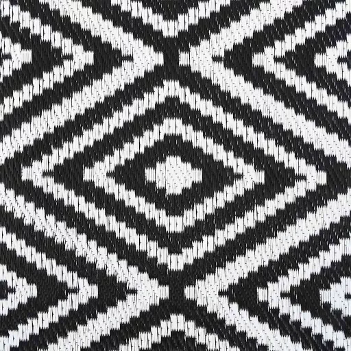 ARAKIL fekete-fehér PP kültéri szőnyeg 190 x 290 cm