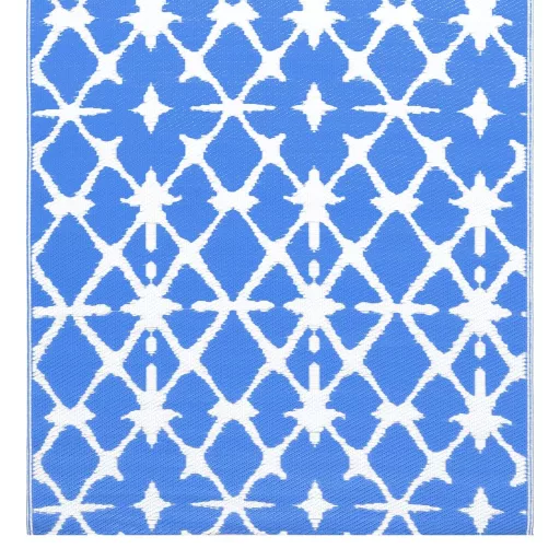 Kültéri szőnyeg ARAKIL kék és fehér 190x290 cm PP