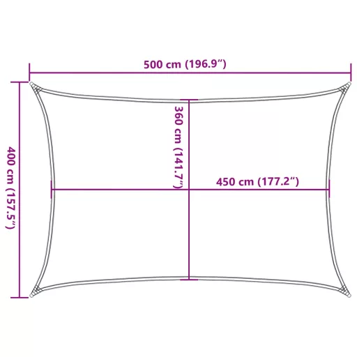 Bézs HDPE napvitorla 160 g/m² 4 x 5 m