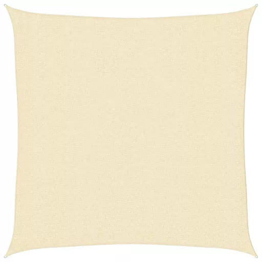 Krémszínű HDPE napvitorla 160 g/m² 3 x 3 m