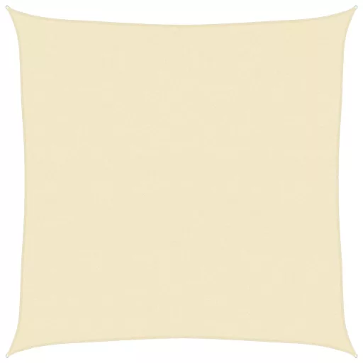 Krémszínű HDPE napvitorla 160 g/m² 4 x 4 m