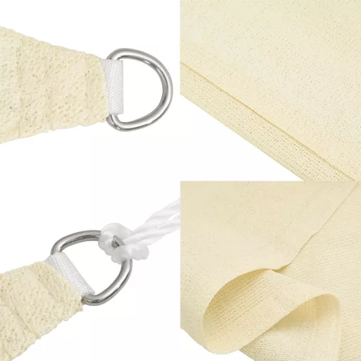 Krémszínű HDPE napvitorla 160 g/m² 4,5 x 4,5 m