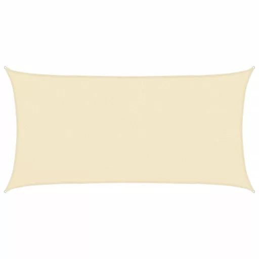 Krémszínű HDPE napvitorla 160 g/m² 2 x 3,5 m