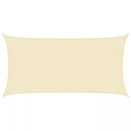 Krémszínű HDPE napvitorla 160 g/m² 4 x 7 m