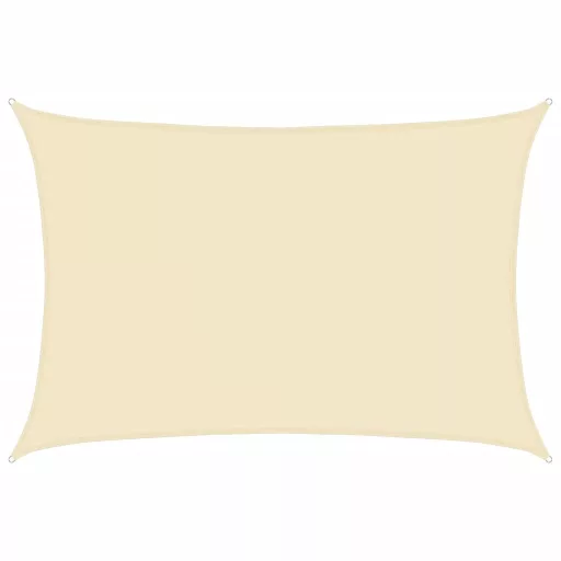 Krémszínű HDPE napvitorla 160 g/m² 5 x 6 m
