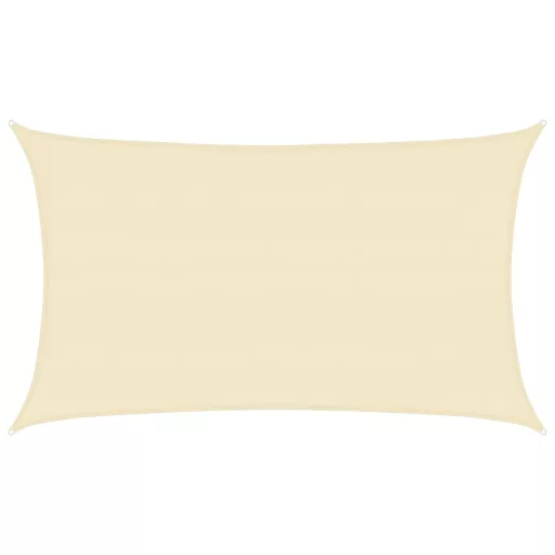Krémszínű HDPE napvitorla 160 g/m² 5 x 8 m