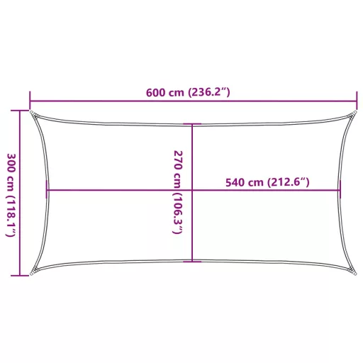 Terrakotta HDPE napvitorla 160 g/m² 2 x 4 m