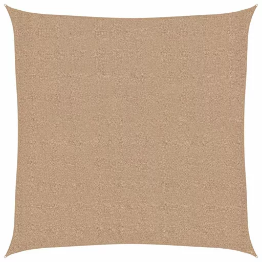 Tópszínű HDPE napvitorla 160 g/m² 5 x 5 m