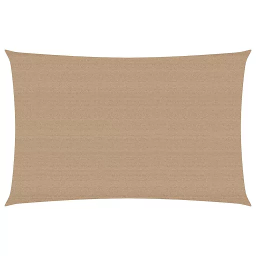 Tópszínű HDPE napvitorla 160 g/m² 3 x 5 m