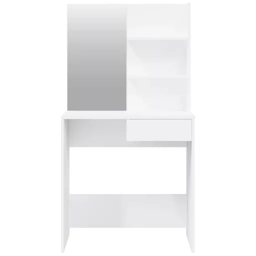 Fehér fésülködőasztal-szett 74,5x40 x 141 cm