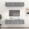 4 db szürke sonoma színű szerelt fa TV-szekrény 80 x 30 x 30 cm