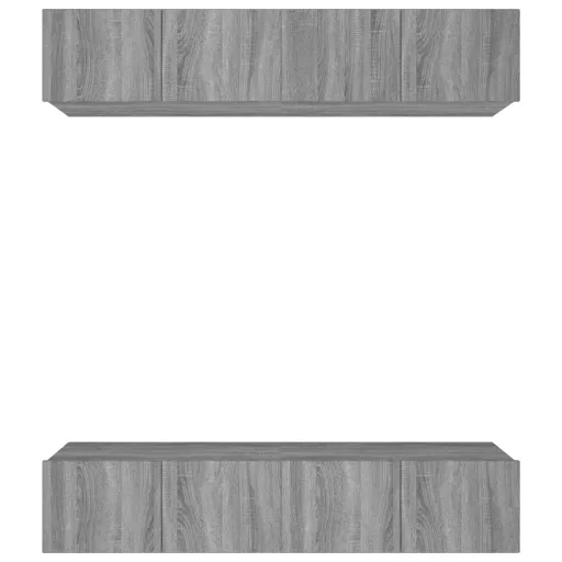 4 db szürke sonoma színű szerelt fa TV-szekrény 80 x 30 x 30 cm