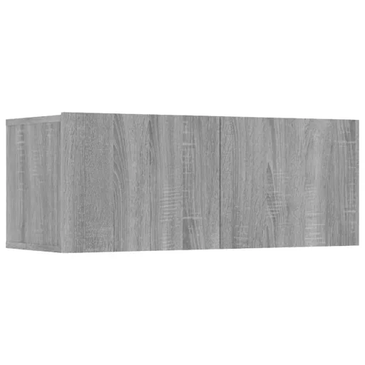 4 db szürke sonoma színű szerelt fa TV-szekrény 80 x 30 x 30 cm