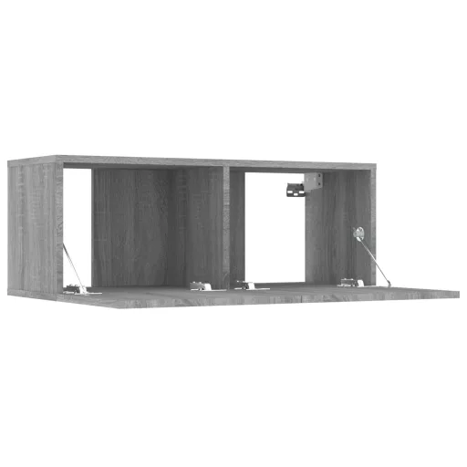 4 db szürke sonoma színű szerelt fa TV-szekrény 80 x 30 x 30 cm