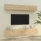4 db sonoma tölgy színű fali TV-szekrény 100 x 30 x 30 cm