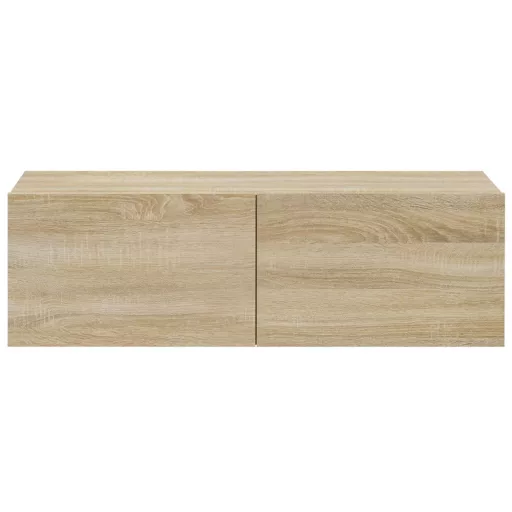4 db sonoma tölgy színű fali TV-szekrény 100 x 30 x 30 cm